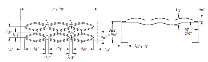 Diamond Grip-Strut Safety Grating