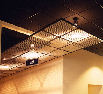 Custom Ceilings Featuring Wire Mesh