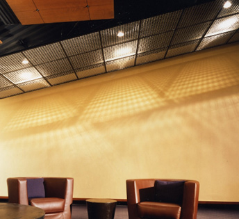 Custom Ceilings Featuring Wire Mesh