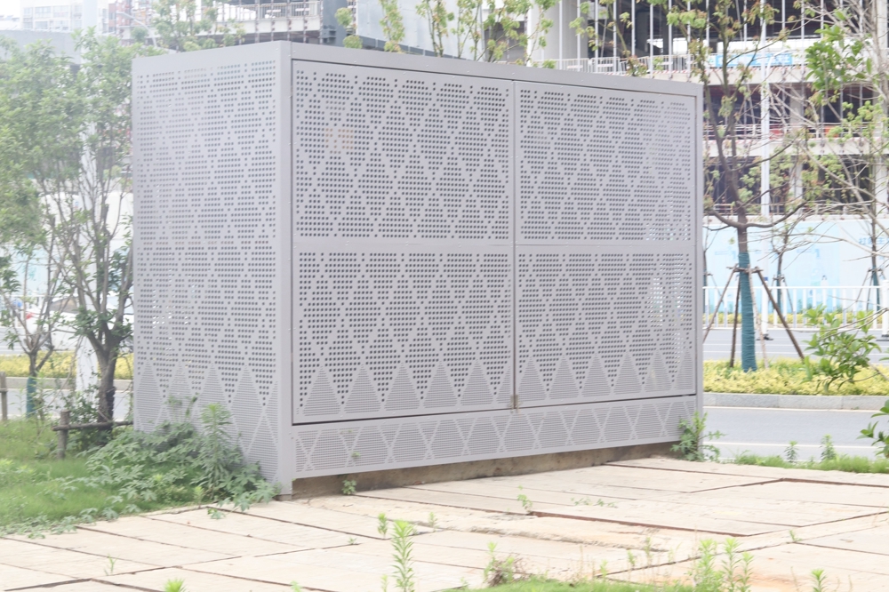 Outdoor Electrical Cabinet Decorative Fence Project Completed in Anhui, China