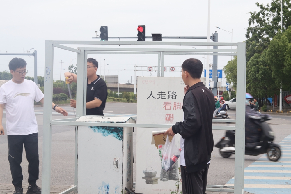 Outdoor Electrical Cabinet Decorative Fence Project Completed in Anhui, China